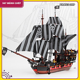 Đồ chơi Lắp Ráp Thuyền Cướp biển Trung Cổ Anh – Amazingbricks QL1801 Pirates Kingdom – 987 mảnh ghép