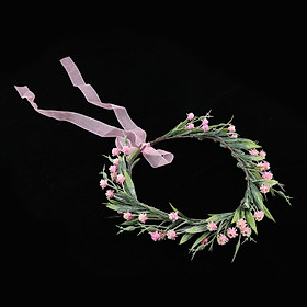 Silk Flower Crown Floral Garland Handmade Wreath Headband Wedding Party Pink