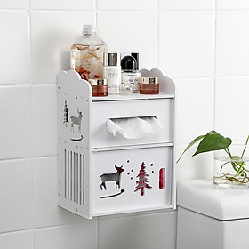Kệ treo tường phòng tắm TỦ mỹ phẩm xà bông DÁN TƯỜNG nhà tắm KX76 đầy đủ phụ kiện treo không cần khoan đục tường