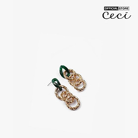 CECI - Khuyên tai nữ chuỗi mắc xích 4 vòng độc đáo CC1-02000158
