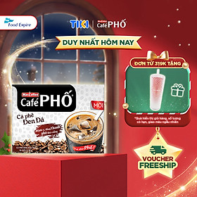 Cà phê Phố Đen Đá - Maccoffee (hộp 10 gói x 16g)