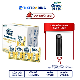 Thùng Sữa Bột Pha sẵn Nutifood GrowPLUS+ Sữa Non Immunel trên 1 tuổi (24 hộp x 110mL)