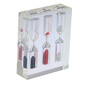 Three-In-One Acrylic Hourglass Sandglass Sand Timer Clock