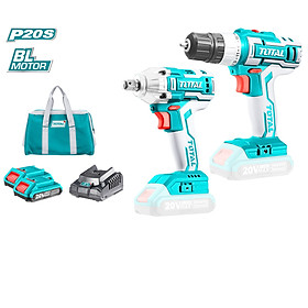 Mua Bộ combo máy  siết buloong và  máy khoan dùng  pin 20V total TCKLI2007
