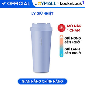 Ly giữ nhiệt LocknLock 550ml màu xanh biển nhạt độc quyền LHC3249LBLU - Hàng chính hãng, mở nắp một chạm, chất liệu thép không gỉ miệng ly rộng - JoyMall