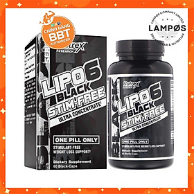 Viên giảm mỡ Lipo-6 Black UC Stim Free - Hỗ trợ giảm cân - 60 liều dùng