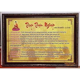 Mua Tranh chữ in dầu” Thập Thiện Nghiệp -Mười Điều Lành” ID188a