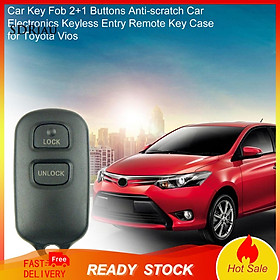 *QXDZ* Car Key Fob 2+1 Buttons Anti-scratch Car Electronics Keyless Entry Remote Key Case for Toyota Vios