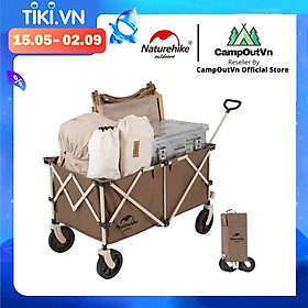 Đồ cắm trại xe kéo đồ Naturehike campoutvn du lịch dã ngoại NH20PJ005 xếp gọn vận chuyển đổ đạc thể tích 193L sang trọng glamping A242