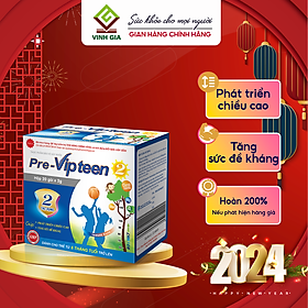 Cốm Pre-Vipteen 2 Bổ Sung Canxi Tăng Chiều Cao, Tăng Sức Đề Kháng Phát Triển Thể Lực Cho Trẻ Hộp 20 Gói