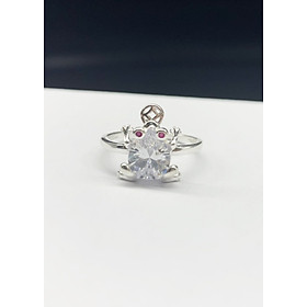 Nhẫn bạc nữ trang sức bạc Ý S925 Bạc Xinh Huệ Ngân - Cóc Thần Tài RR1250