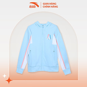 Áo khoác nỉ bé gái Anta Kids kiểu dáng hoodie, chất liệu cao cấp 362135735-1