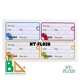 #CampusNhãn vở Campus Flower NT-FLO20 (20 nhãn/tập)