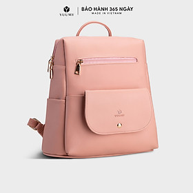 Balo nữ da mịn khóa kéo YUUMY YBA32 - Hồng phấn