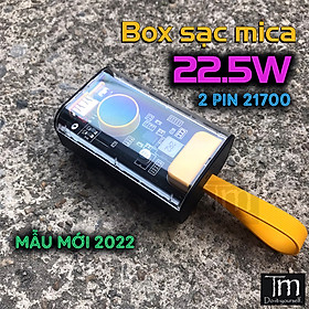 Mua Box Sạc Dự Phòng Trong Suốt Sạc Nhanh 22.5W LCD