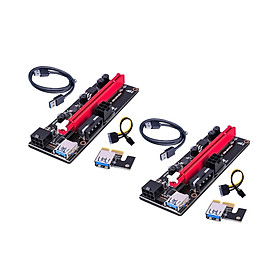 PCI-E VER 009S 1x to 16x Graphic Extension USB 3.0 Adapter Black 2x