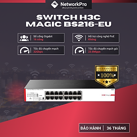Mua Bộ Chia Mạng Switch Để Bàn H3C BS216 Hàng Chính Hãng 16 Cổng Gigabit  Tốc Độ 32Gbps