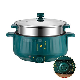 Mua Nồi Lẩu Điện 28cm Tặng Giá Hấp   Bếp Điện Đa Năng Dành Cho Gia Đình - Nồi Lẩu Nướng  Chiên  Xào  Nấu Canh Tiện Lợi - Hàng nhập khẩu