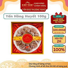 Yến Khánh Hòa -Yến Hồng Huyết [Hộp 100g] - Đệ Nhất Yến Đảo - Tăng cường sinh lực - Tốt cho huyết áp, tim mạch - Kích thích sinh trưởng hồng cầu - Bổ phổi - Tăng sức đề kháng - Điều hòa huyết áp - Tăng cường sinh lý nam nử - Cải thiện giấc ngủ