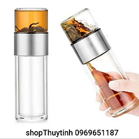 Mua BÌNH THỦY TINH 2 LỚP GIỮ NHIỆT 400ML KÈM BỘ LỌC PHA TRÀ INOX304 KÈM DÂY XÁCH TIỆN DỤNG