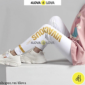 Quần legging nữ 4LOVA vải thun dáng ôm tôn dáng, co giãn 4 chiều