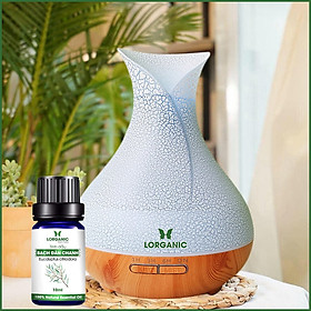 Combo máy khuếch tán/ máy xông tinh dầu Lorganic bình hoa FX2057 + tinh dầu bạch đàn chanh Lorganic LGN0366