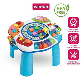 Đồ chơi bàn nhạc đa năng tập đứng cho bé học chữ có nhạc bằng nhựa 0801 hiệu Winfun giúp bé vừa chơi vừa học, phát triển kỹ năng