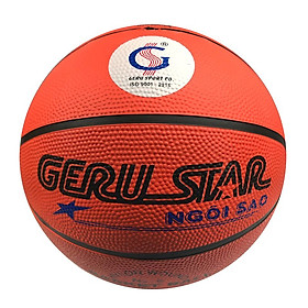 Bóng rổ cao su Gerustar - Cam (Tặng Kim bơm + Lưới đựng)
