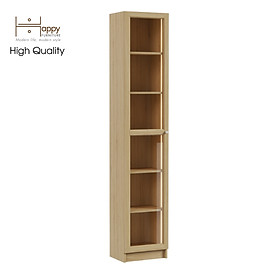 Mua  Happy Home Furniture  CATY  kệ sách 6 tầng cửa kính size nhỏ tích hợp đèn LED  40cm x 30cm x 202cm (DxRxC)  KSA_011_LED