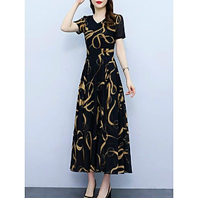 ĐẦM MAXI VOAN HT TAY NGẮN SIÊU ĐẸP