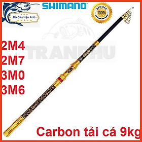 Cần câu máy rút Shimano vàng hoa 2m4 - 3m6 siêu khỏe CC22