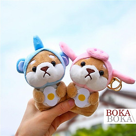 Móc khóa trang trí balo, túi xách, túi vải hình Chó Shiba