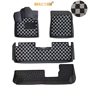 Thảm Lót Sàn 2 Lớp TPE Macsim Peugeot 5008 Chuẩn Form, Bền, Không Mùi ( dệt thô caro 2 lớp sd3 ct)
