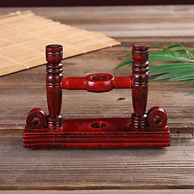 Giá đỡ quạt tròn bằng gỗ tiện lợi phong cách cổ trang