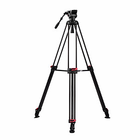 Chân Chụp Ảnh Tripod Hợp Kim Nhôm Andoer XTK-8018 Với Đầu Thủy Lực Xoay Toàn Cảnh Cho Máy Canon Nikon Sony DSLR (360°) (180cm) (Tối Đa 10kg)