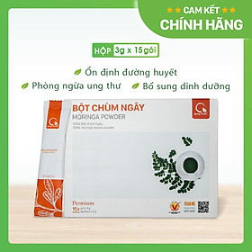 Bột chùm ngây sấy lạnh nguyên chất - bột dinh dưỡng ăn dặm cho bé, tăng cường sức khỏe - hộp 45g