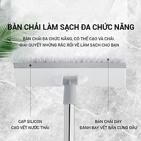 Chổi Chà Sàn, Chổi Lau Sàn Nước, Quét Nhà Tắm Thông Minh Tiện Lợi - Ko rút gọn - màu trắng