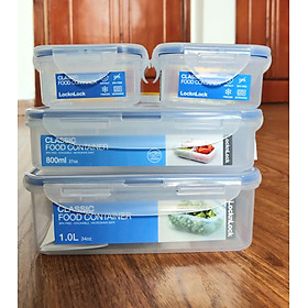 Bộ 4 hộp nhựa đựng thực phẩm Lock&Lock HPL817SC04 (470ml, 800ml, 1L)