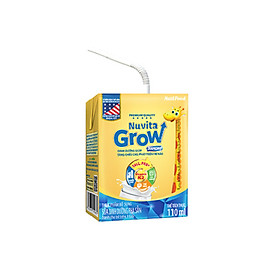 Thùng Sữa Bột Pha Sẵn NUTI NUVITA GROW DIAMOND 110ml - Dành cho trẻ từ 1 tuổi trở lên (48 Hộp x 110ml)