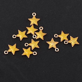 2-6pack Pack of 10 DIY Multicolor Star Pendants Beads for Making Earrings