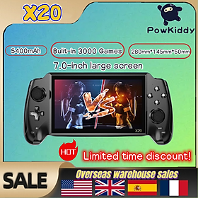 2023 X20 Powkiddy 7.0 inch HD Màn hình Bulit-In 3000 Trò chơi di động Retro Handheld Game Trò chơi máy chơi