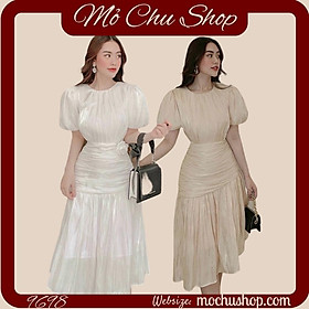 ĐẦM TAY BỒNG CỔ TRÒN VOAN BÓNG KIẾNG 73857790 [MỎ CHU SHOP