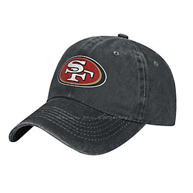 San Francisco 49ers Logo Chất lượng thời trang Mũ denim Mũ dệt kim Mũ bóng chày Color: Baseball cap Black Size: One Size
