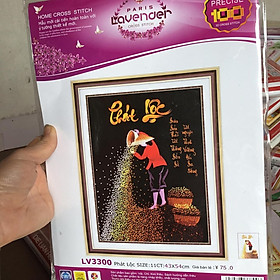 tranh thêu 3D Phát lộc - chưa thêu