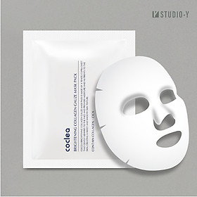 Mặt nạ hỗ trợ dưỡng trắng và cấp ẩm, cải thiện đàn hồi làn da Coclea Brightening Collagen Gauze Mask Pack (5 miếng)
