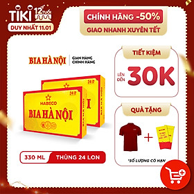 Combo 2 Thùng Bia Hà Nội phiên bản Tết 2026 - Thùng 24 lon 330ml