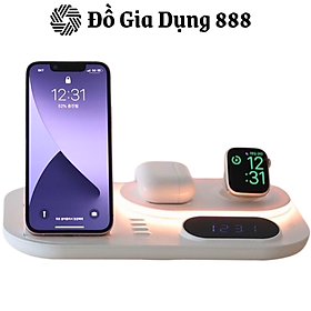 Mua Sạc 4in1 Mooas Kiêm Đèn Ngủ  Sạc Không Dây  Sạc Được Apple Watch  Sạc Nhanh 30W  Sạc Cùng Lúc 4 Thiết Bị  Có Đồng Hồ Hiển Thị  Nhanh Gấp 3 Lần  Đèn Điều Chỉnh 2 Mức Độ  Đèn Ngủ Cho Gia Đình  Chân Đế Chống Trơn Trượt  Nhập Đức  Bảo Hành 12 Tháng