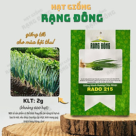 Mua Hạt giống Hành Hương Chịu Nhiệt Rado 215 (2g~600 hạt) sinh trưởng mạnh  trồng quanh năm - Hạt giống Rạng Đông