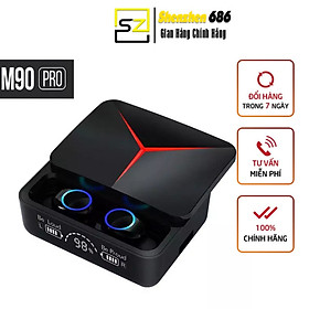 Mua Tai nghe không dây gaming M90 Pro bluetooth 5.2 công nghệ cảm biến chạm  nắp trượt  pin 4h  kiêm sạc dự phòng  không có độ trễ  chipset xịn - hàng chính hãng