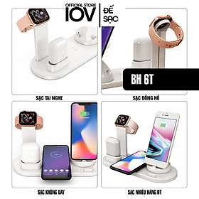 Mua Dock Sạc Không Dây 3 Trong 1 Sạc Nhanh 10W Charger Charging Dock dành cho Iphone X XS MAX XR 8 Plus 11 12 13 14 Android Micro - IOV